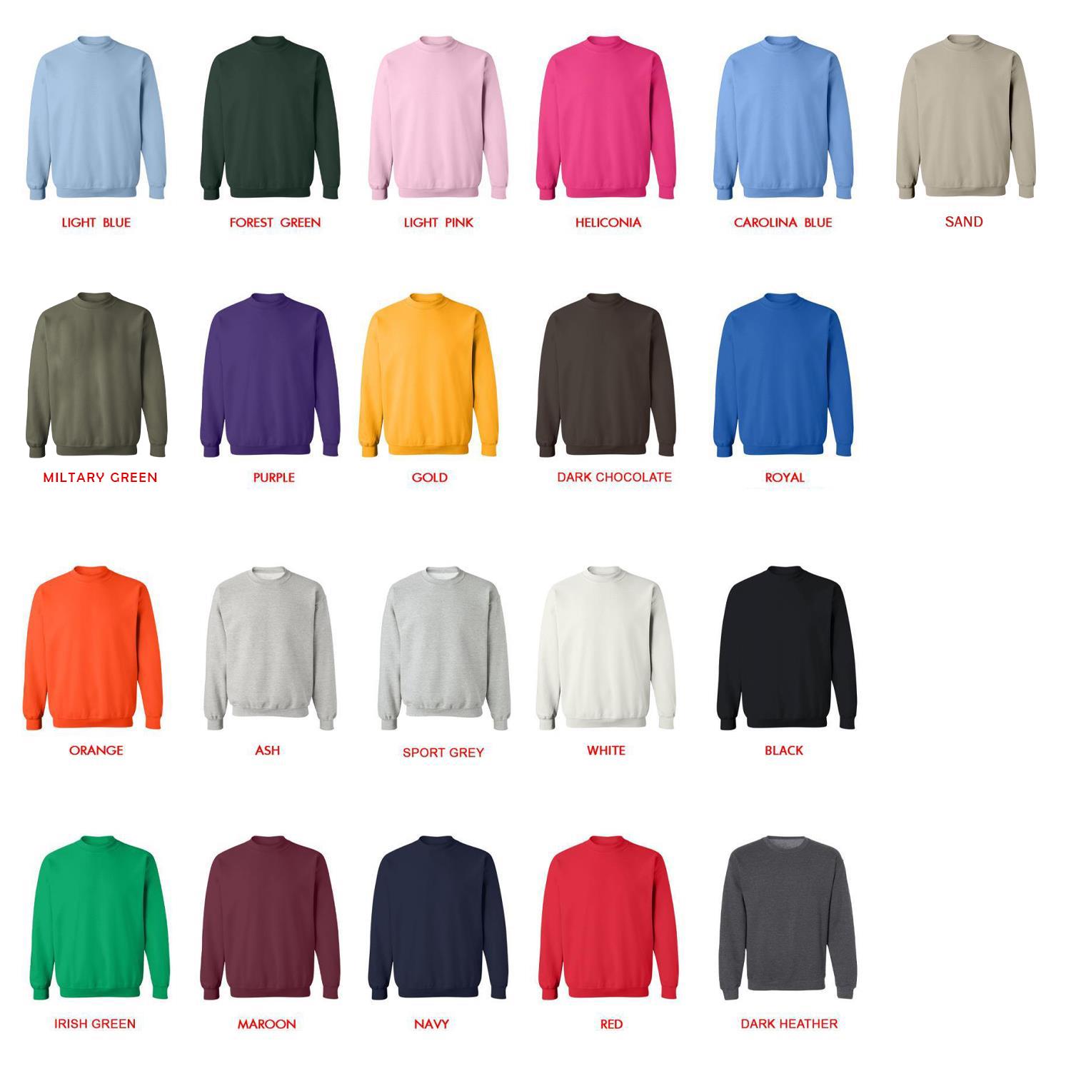 sweatshirt color chart - Juice Wrld Shop