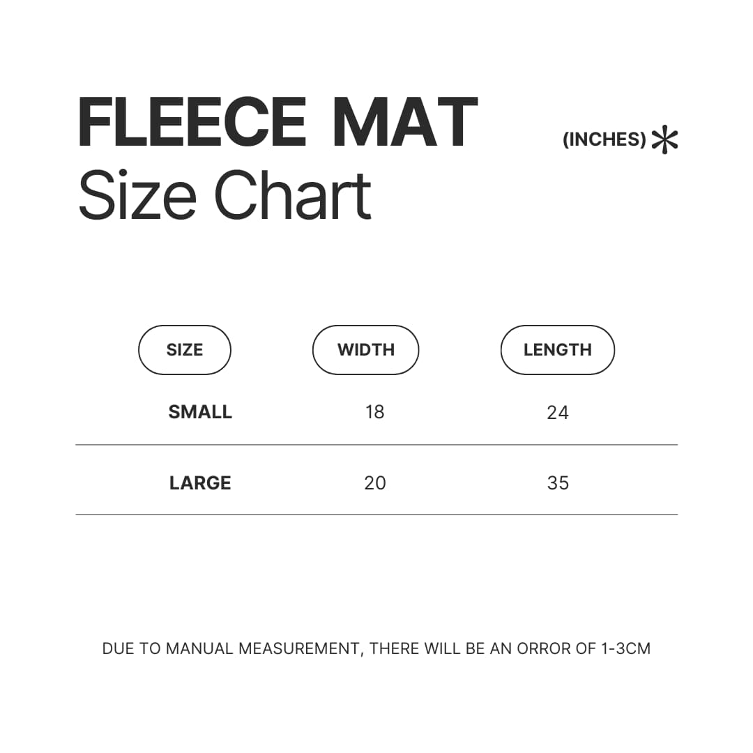 Fleece Mat Size Chart - Juice Wrld Shop